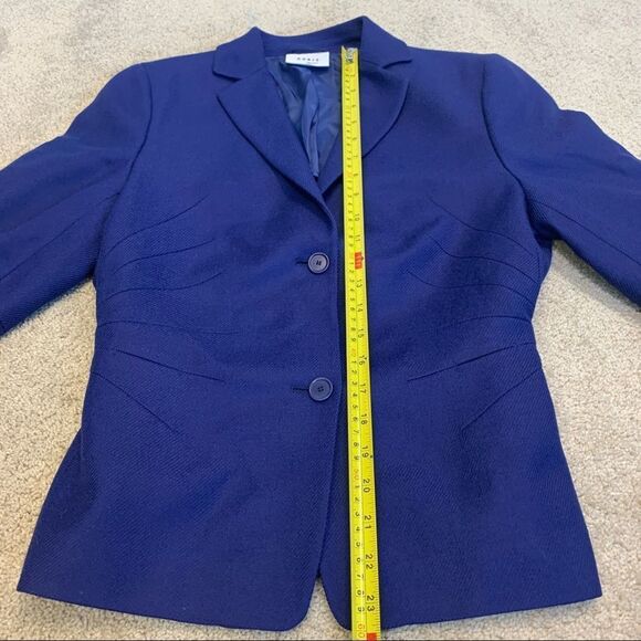 Akris Punto blue Wool blazer jacket Sz 10 NWOT - Picture 10 of 13